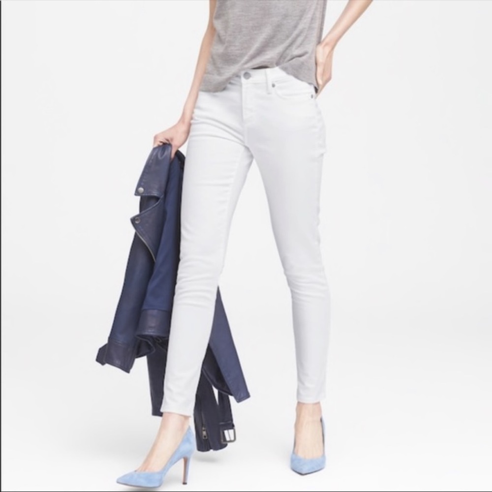 Banana Republic skinny White Denim Jeans 24P